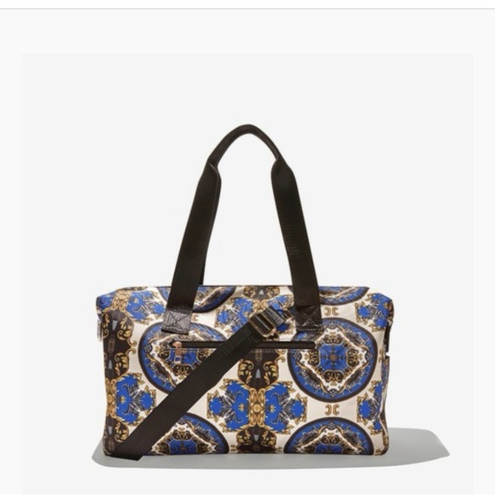 Designer Blue and Gold Patterned Tote Bag
